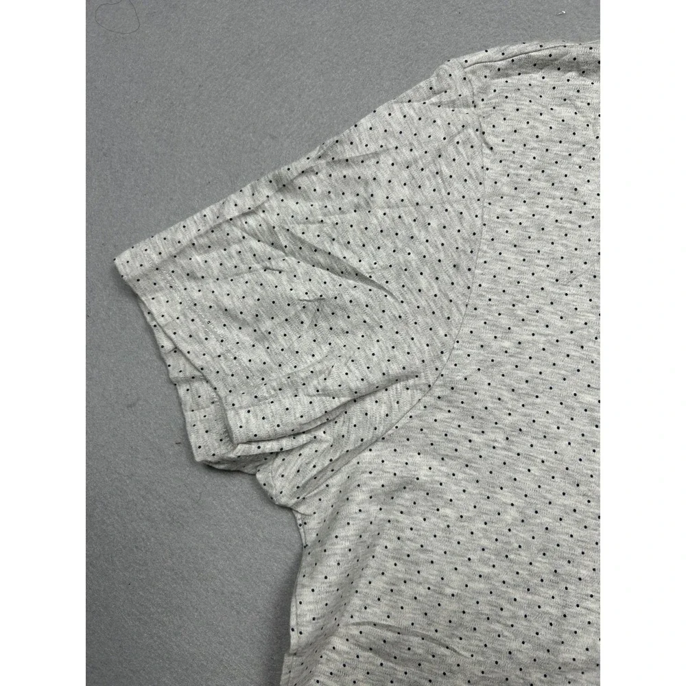 Banana Republic Polo Shirt 100% Cotton Gray Polka Dot Large Mens